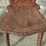 Old carved wooden chair