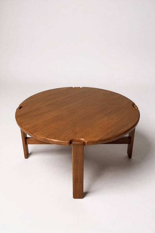 Round teak coffee table - Niels Bach - 1970
