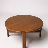 Round teak coffee table - Niels Bach - 1970