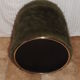 Pouf coffre en moumoute de couleur vert vintage rétro 1960