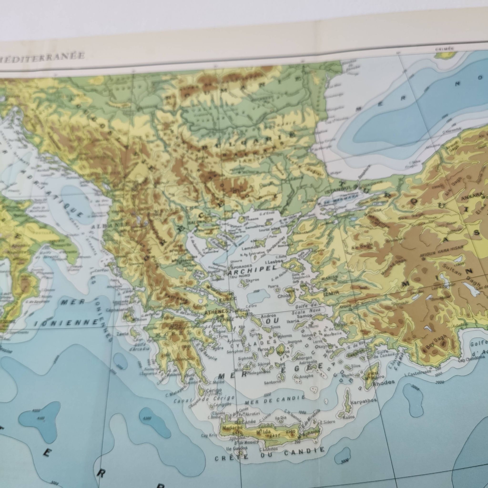 Carte Méditerranée 1950