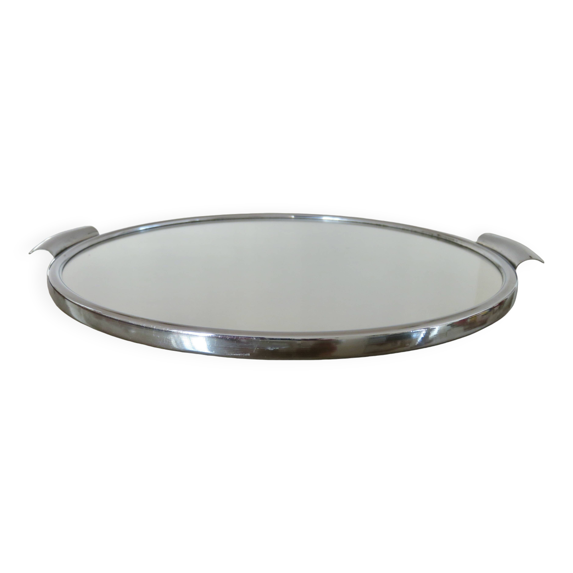 Chrome-plated brass mirror tray, 1950s