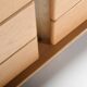 1970s Italian Sideboard in Beech Veneer with Six Drawers