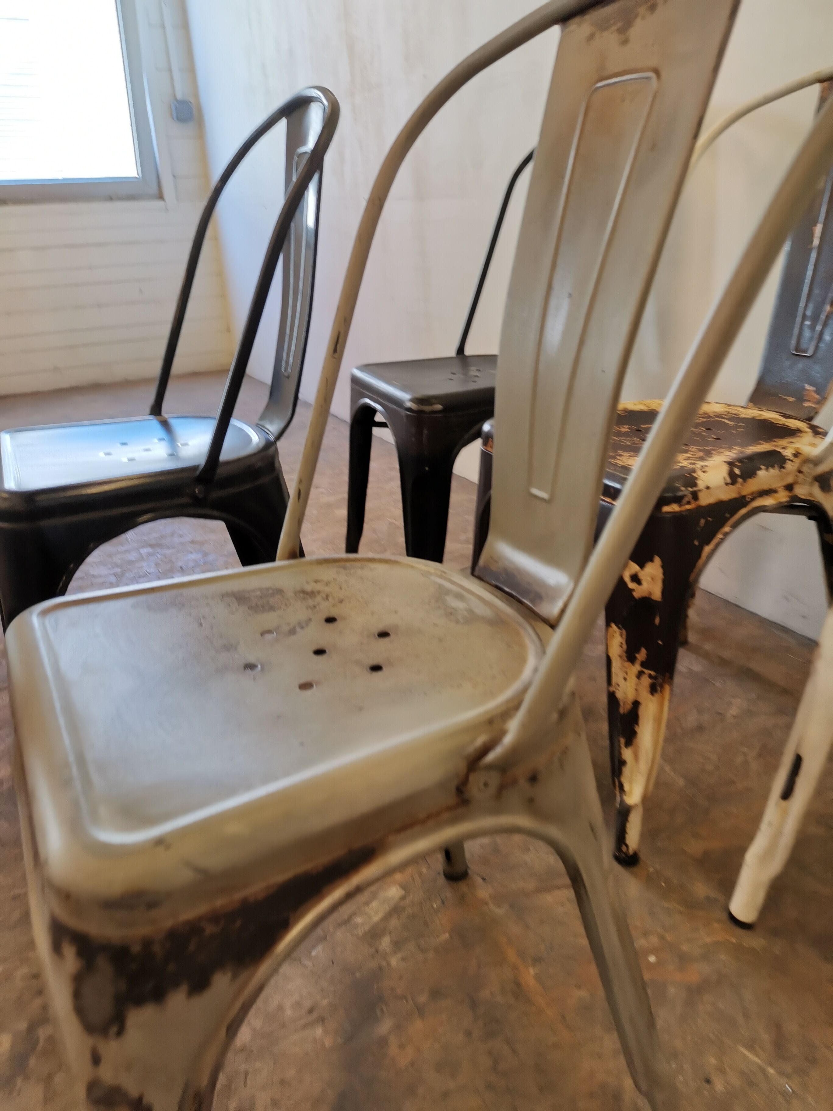 Série de 6 chaises "Tolix"