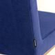 Dark blue velvet lounge chair, 1970s