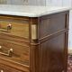 Louis XVI commode in mahogany with a marble top from the 1950s.