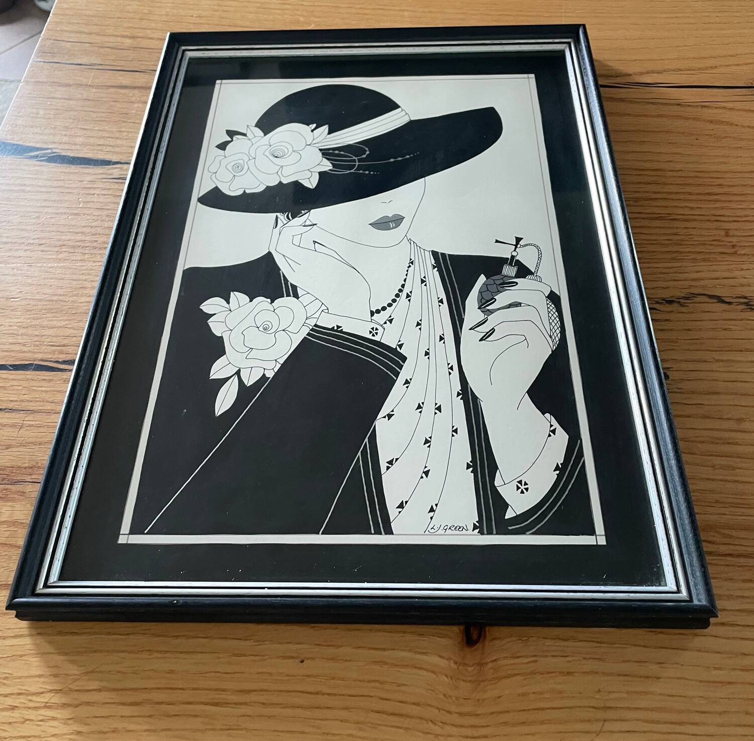 Antique pen and ink art deco fashion designs by ljgreen