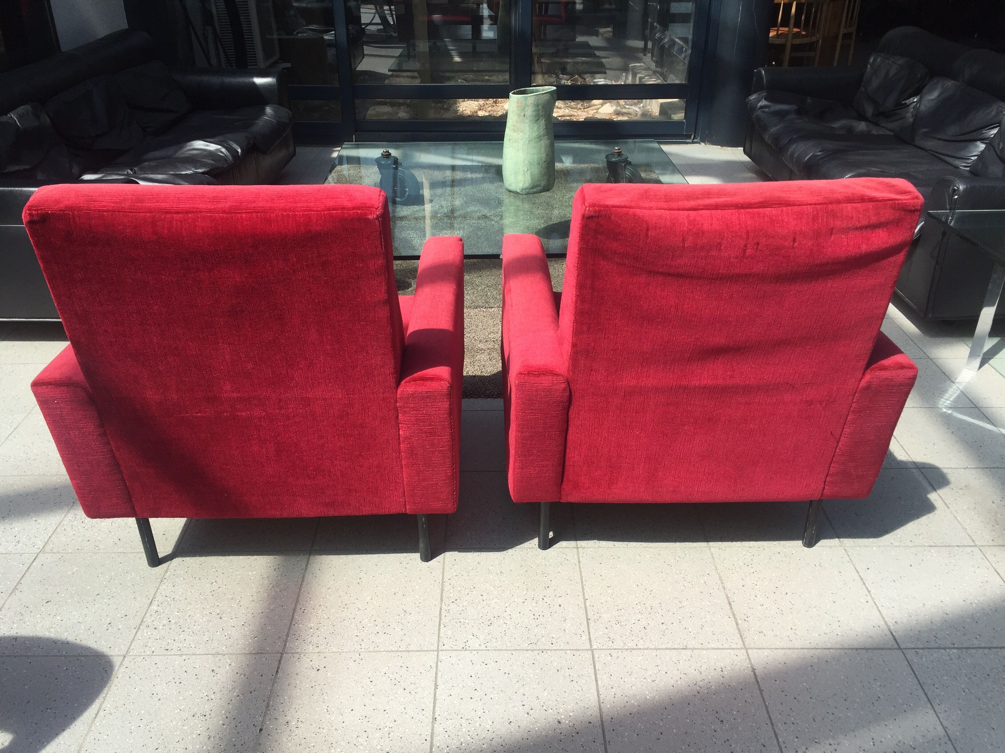 Pair of Italian vintage armchairs, ZOL edition by Louis Paolozzi 1950s