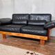 Canape seltz orme et cuir design 1960