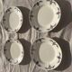 4 flat plates longchamp iron earth model Suzy art deco