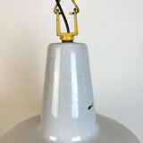 Industrial Grey Enamel Factory Pendant Lamp from Philips, 1960s
