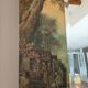 Very large mirror painted in Victorian style.