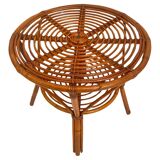 Mid Century Modern Bamboo Chairs and Table Set, Italy 1960s