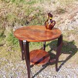 guéridon en bois, bicolore, art déco