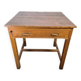 Vintage wooden high table / bar table / laboratory table