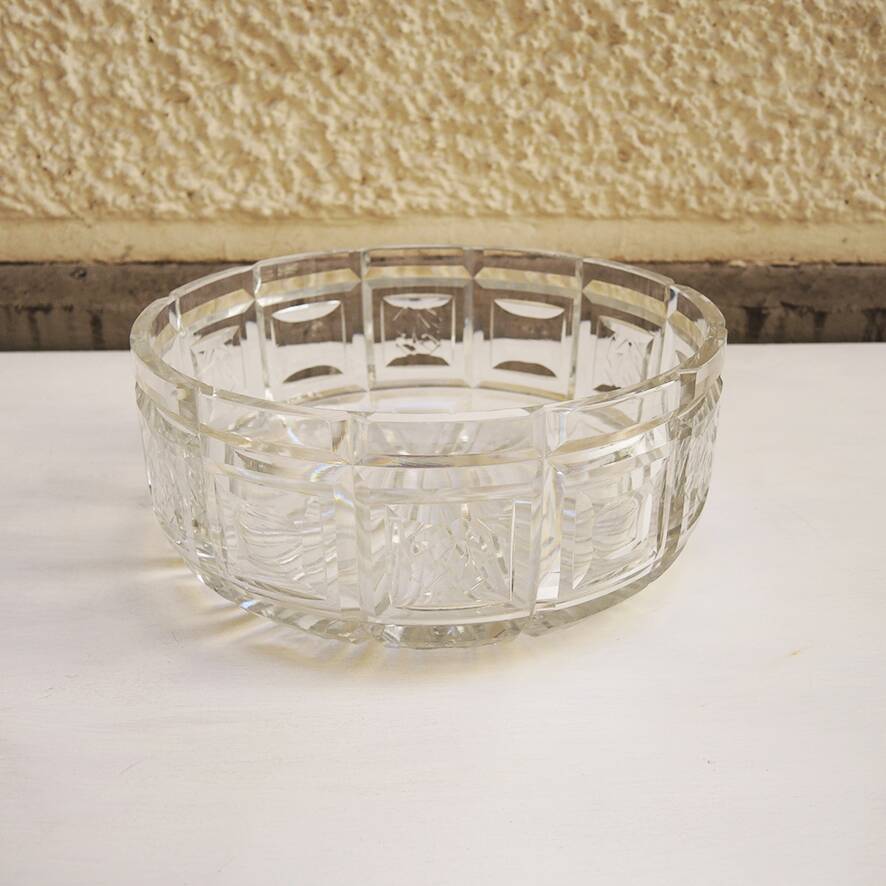 Antique Cut Crystal Salad Bowl