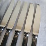 12 Silver-Plated Dessert Knives with Stainless Steel Blades Nogent
