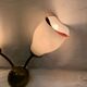 Ensemble de 3 appliques tulipe laiton et opaline