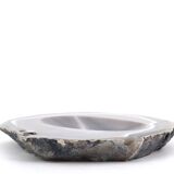 Empty pocket in gray agate, 1970s