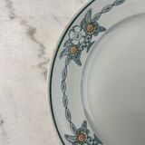 Assiette plate St Amand Corbeille de fleurs