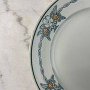 Assiette plate St Amand Corbeille de fleurs