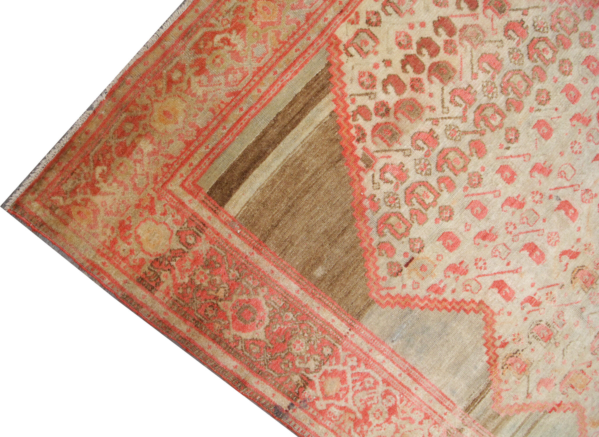 Antique persian wool malayer rug 183x131