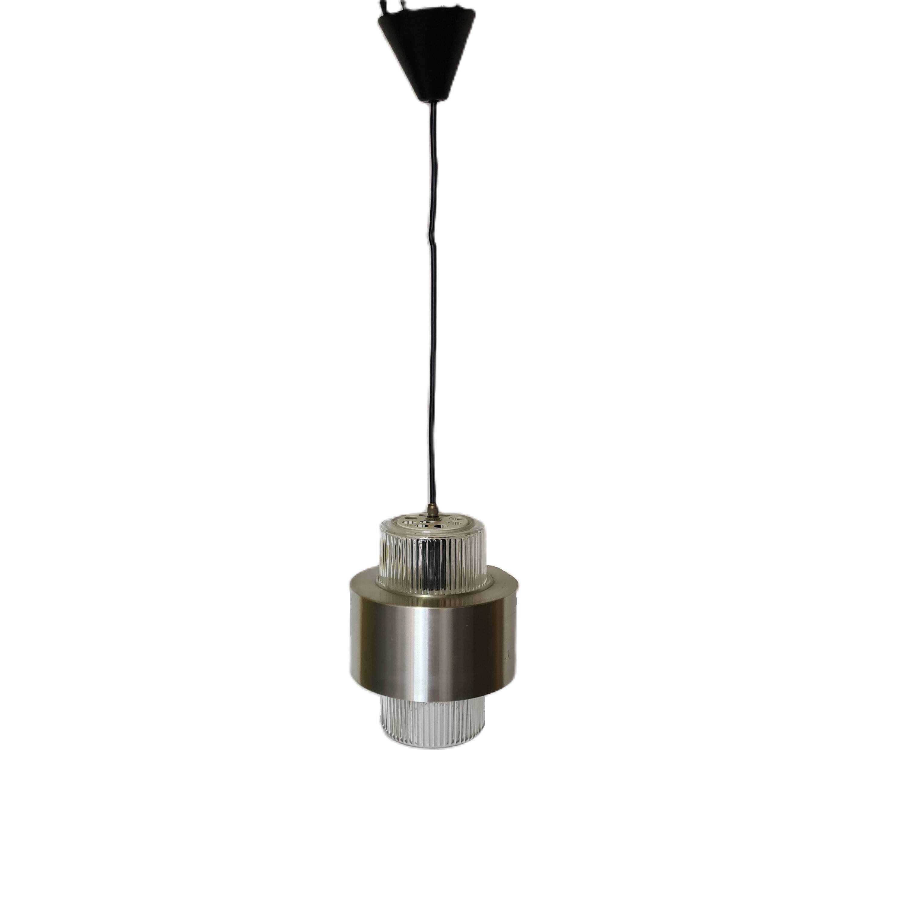 Philips Design Hanging Lamp Made Of Aluminum And Glass, 1960s