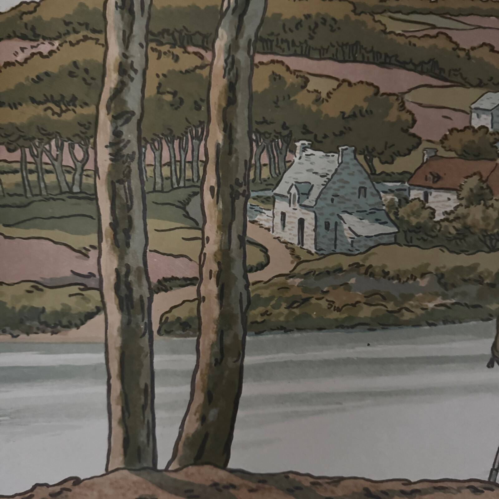 Lithograph by Henri Rivière Aspects of Nature - The River