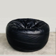 Black leather ottoman by Edwin and Niekel Taco for Leolux 90