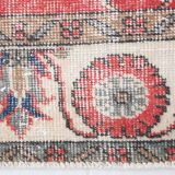2x8 red floral turkish runner rug.77x261cm