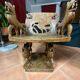 African tribal ensemble of 4 pieces of furniture for dignitaries of the Kingdom of Dahomey, Benin.