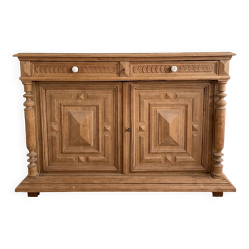 Buffet bas rustique en bois massif