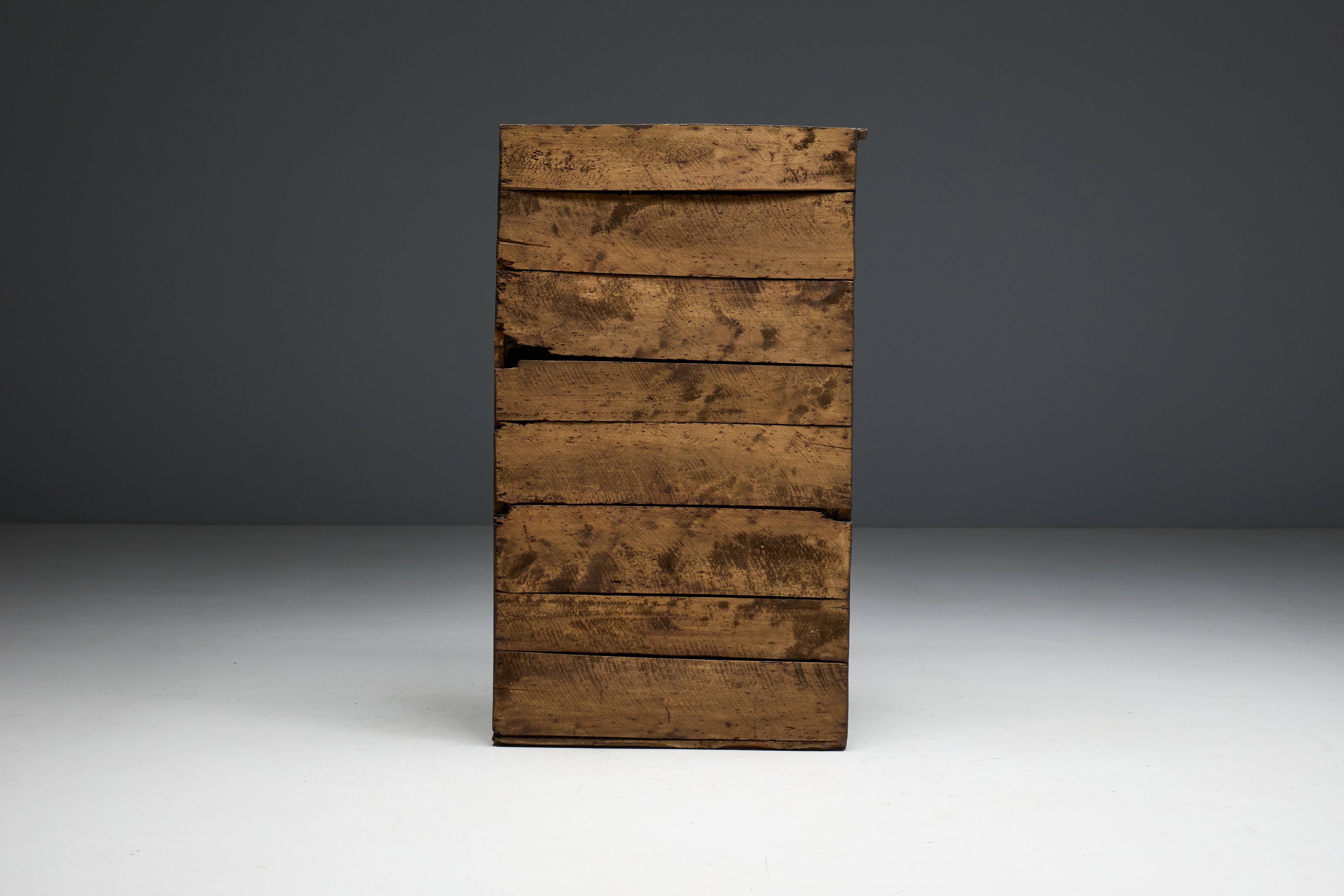 Rustic Travail Populaire Cabinet, France, Late 18th Century