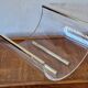 Italian magazine rack in acrylic and solid brass, 1970s