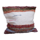 Handwoven cushion cover made from recycled cotton