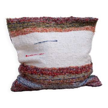 Housse de cousin artisanale tissé main en coton recyclé