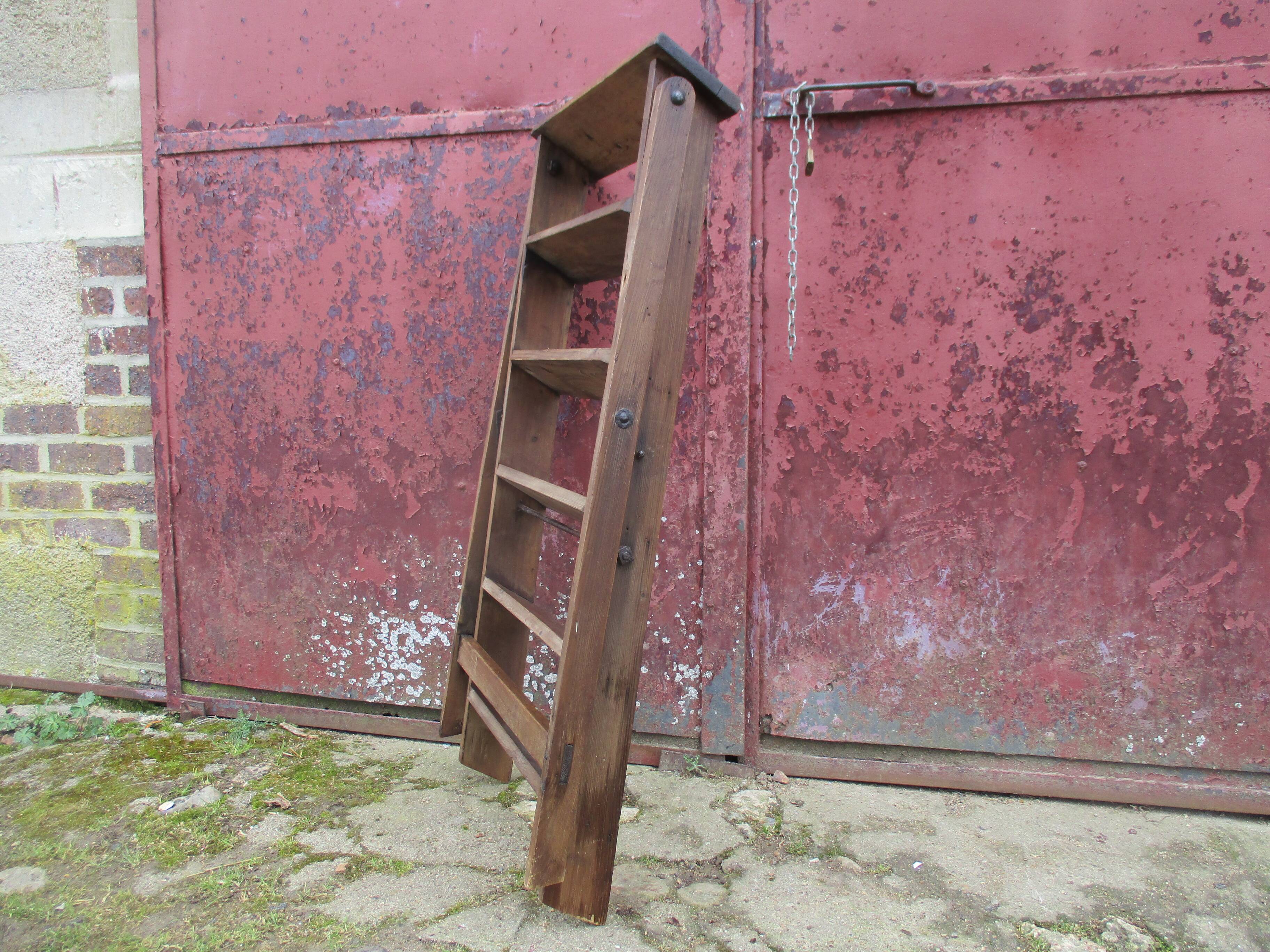 Foldable wooden ladder 5 steps to 1920/30