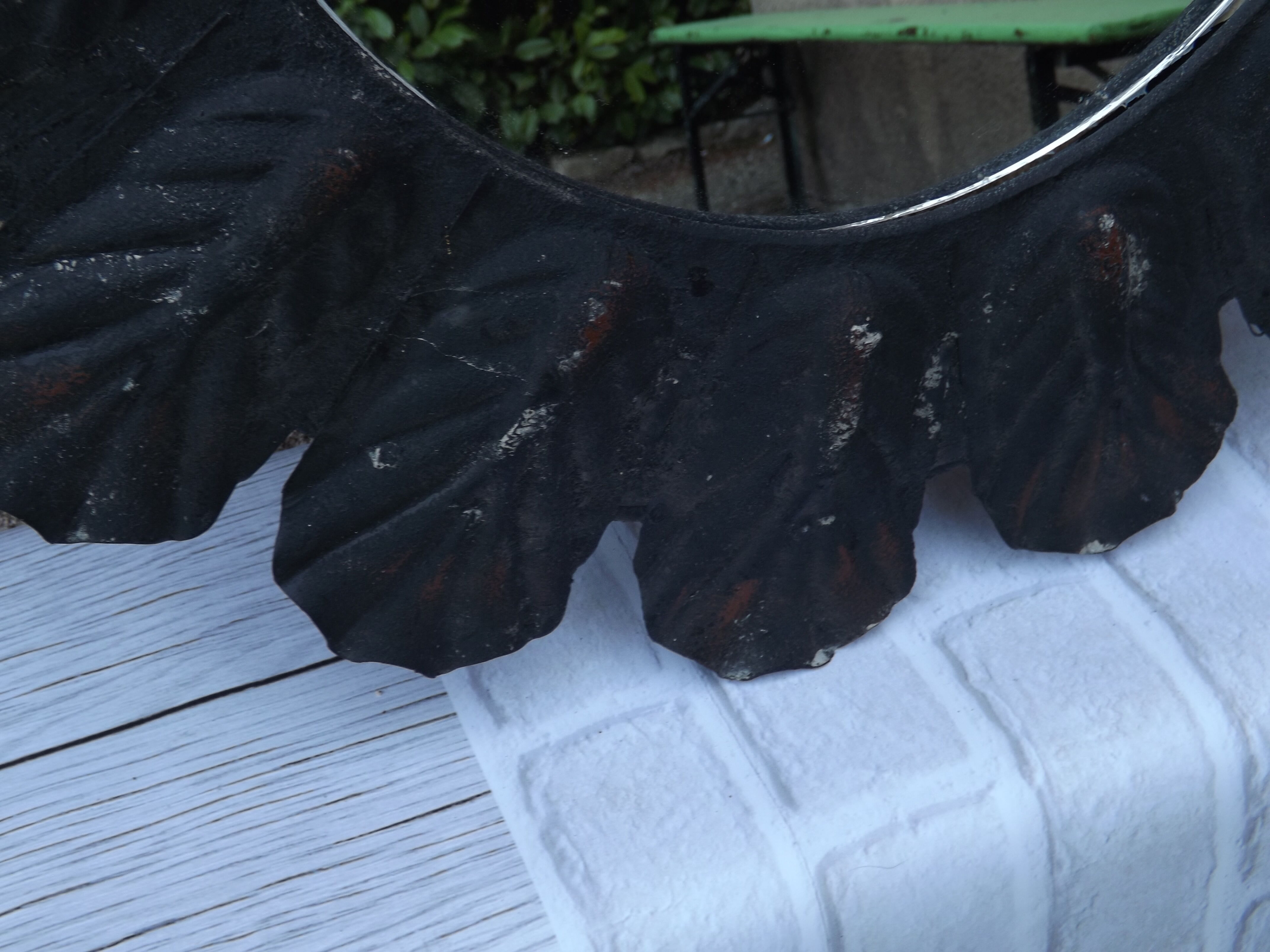 Mirror wrought iron old oval 92 cm x 72 cm