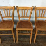 Series of 8 wooden chairs bistro brasserie Lutherma