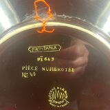 Superb dish n° 40 in emaux de longwy l'arbre aux oiseaux mp chevallier 37 cm