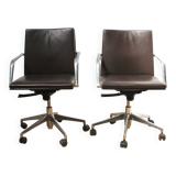 Pair of Mizar office chairs, Matteo Grassi