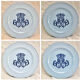 10 anciennes assiettes à dessert XIX Brown Westhead More & Co