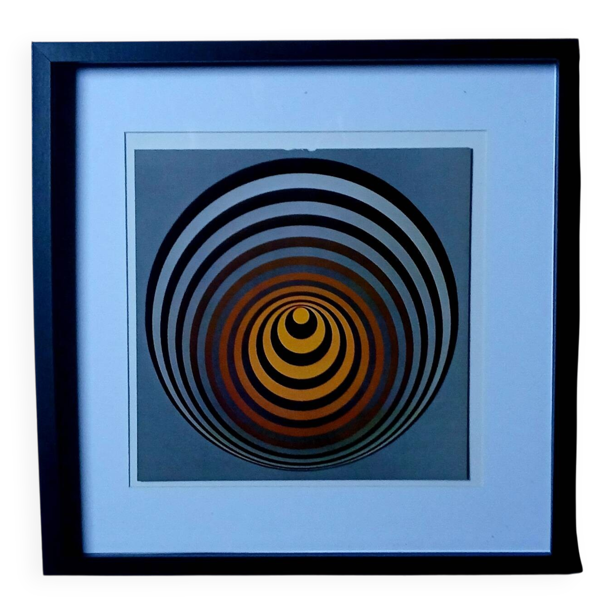 Title: Optical Art Painting "Tunnel" - Vasarely Style - 70s Vibe  
Price