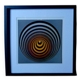 Title: Optical Art Painting "Tunnel" - Vasarely Style - 70s Vibe  
Price