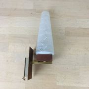 Scandinavian opaline teak wall light from the 60s