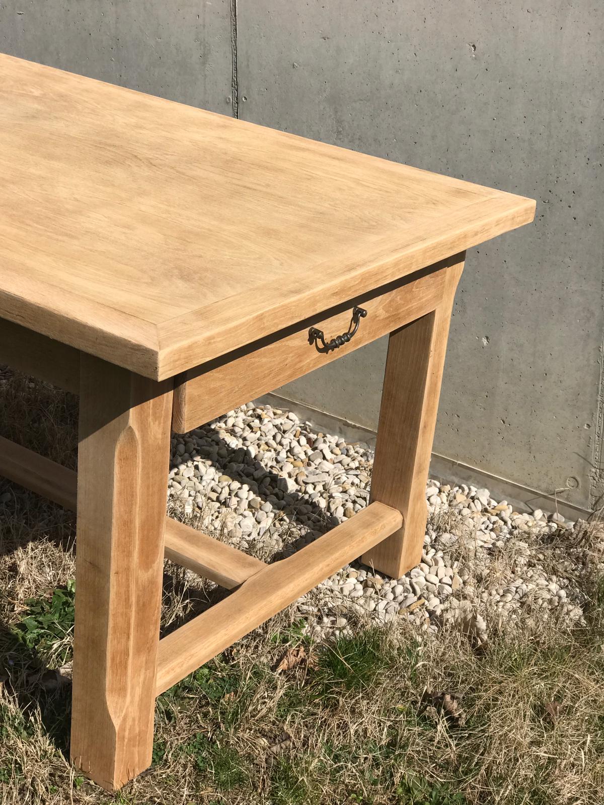 Sanded farm table extensions 260 cm