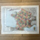 Carte de France - 1922 - 40x29cm
