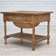 1970s, Scandinavian side table with drawers, solid oak wood, rattan.