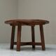 Dining table or Spanish centre table in solid wood and wrought iron from the mid-20th century.
