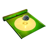 Green metal wall lamp 1970s